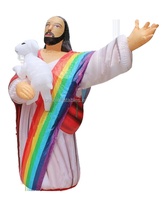 Jésus gonflable géant d'agneau en plein air