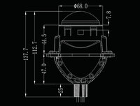 Mini projecteur bi-led super lumineux 2022 k, nouveau style 6000 pouces, projecteurs bi led 2.5