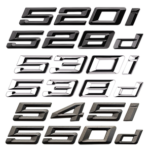 Emblema trasero electrochapado para el nuevo <span class=keywords><strong>BMW</strong></span> Serie 5, modelos 520i, 538d, 540e, 545Li, con indicador de cilindrada. - Product Image 1