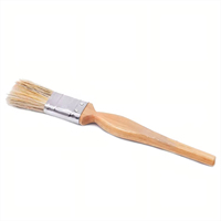 Pinceau en bois Offre Spéciale poils de porc purs épaissis pour le nettoyage pour barbecue usage industriel huile de brosse à plaque mince en fibre de verre