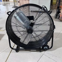 Ventilateur de sol industriel portable à haute vitesse, ventilateur d'évacuation vertical à tambour en aluminium électrique de 24/30/36 pouces