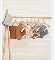 2022 nouveau bébé garçon été costume ensemble enfants à manches courtes T-Shirt Shorts solide coton Pit Strip à manches courtes costume pour les enfants