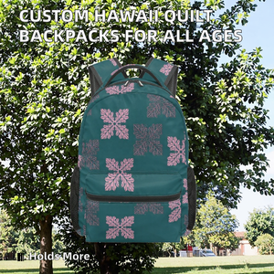 Sacs à dos Royaa AZ115 de haute qualité, personnalisés, en polyester, grande capacité, unisexes, pour adolescents, imprimés hawaïens, pour l'école - Product Image 2