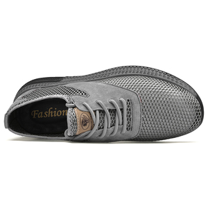 Homens Correndo Sapatos Mínimos Caminhada Jogger Jogging Deslizamento em Tênis Lace up Couro De Pele De Porco Net Pano <span class=keywords><strong>Air</strong></span> Mesh Oco Out <span class=keywords><strong>Air</strong></span> Hole - Product Image 3