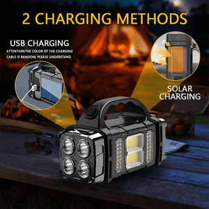 Linterna LED de Alta Luminosidad con Energía Solar, Multifuncional, Duradera, Pequeña, Portátil, de Emergencia, con Batería de Larga Duración - Product Image 3