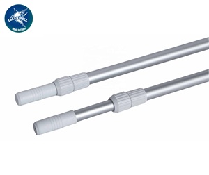 Cleanwell-postes telescópicos de 2,4 m a 7,2 m, poste acanalado suave, de aluminio azul y plateado - Product Image 3