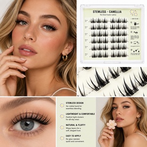 <span class=keywords><strong>Pestañas</strong></span> Postizas de Camelia sin Pegamento, Autoadhesivas, DIY, 3D, Multicapa, Extensiones de <span class=keywords><strong>Pestañas</strong></span> Personalizadas, Venta al Por Mayor - Product Image 2