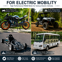Kit de conversion de moteur de moyeu sans balais 48V 72V 10KW pour voiture électrique et tondeuse à gazon, fixation par bride, refroidissement par air, efficacité >90% avec certification CE