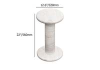 Table d'appoint ronde moderne en marbre beige poli, pierre naturelle pour la décoration du salon