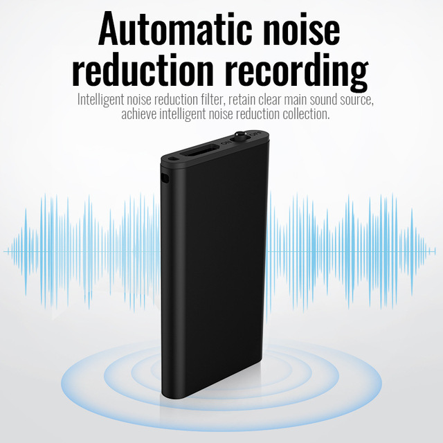 AI Voice-activated Magnetic Recorder, Long Battery, MP3, HD Smart  Noise Cancelling Magnetic Long-duration Voice Recorder
