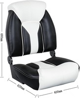 Siège de bateau en PVC Winibo, siège en cuir marin pliable avec design ergonomique pour accessoires de bateaux, pêche, yacht