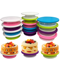 Plateau tournant pour gâteau en PP pour la décoration, outils de pâtisserie professionnels, table rotative pour la décoration de gâteaux, équipement de pâtisserie de cuisine
