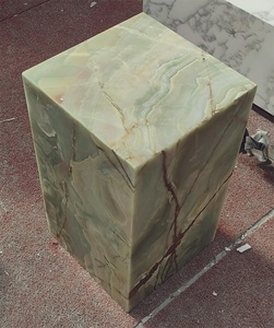 เฟอร์นิเจอร์ห้องนั่งเล่นยุคใหม่ UnionStone โต๊ะข้างทรงสี่เหลี่ยมหินออนิกซ์สีเขียว โต๊ะข้างหินอ่อนหรูหรา โต๊ะฐานหินอ่อนออนิกซ์ - Product Image 2