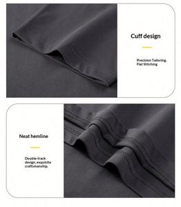 260g Large Pure Cotton Solid Casual Shoulder-drop Sleeve T-<b>shirt</b> Youth Leisure Sports Loose Fit Oversized T <b>Shirts</b> - Product Image 5