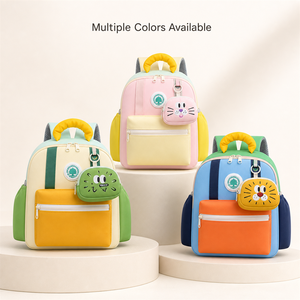 Cute Cartoon Kids School <strong>Backpack</strong> Nylon Lightweight Large Capacity Student Book Bag with Detachable Coin <strong>Purse</strong> - Product Image 4