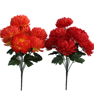 Caliente Artificial Gerbera Daisy <span class=keywords><strong>ramo</strong></span> de plástico hecho a mano simulado para el funeral Acción de Gracias Año Nuevo decoración del Día de San Valentín - Product Image 1