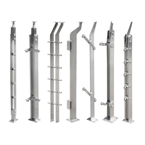 Stainless Steel Stair Posts 850*60*81050*80*10 Linear Contemporary Design Cement-Free Foundation Beam-Supported - Product Image 2