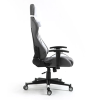 Fauteuil de Gaming Luxe Pliable et Inclinable avec Accoudoirs 2D Réglables, Pivotant, en Similicuir Traditionnel, Hauteur Ajustable