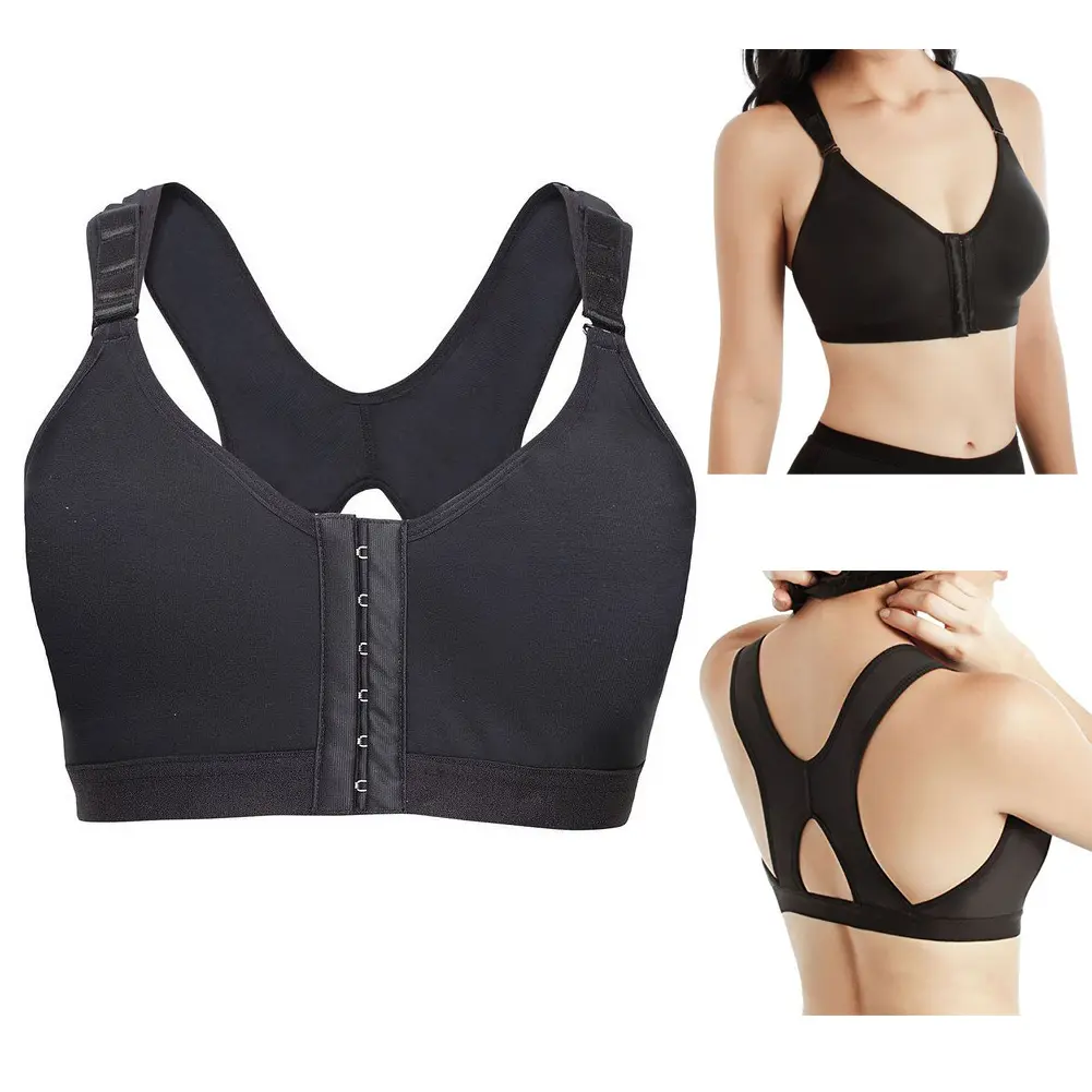 Women sports bra vest type Yoga underwear postpartum bra front buckle Adjustable postoperative bra