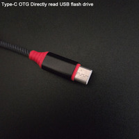 Câbles USB Type C OTG tressés avec connecteurs adaptateurs pour lecteurs flash USB à lecture directe