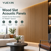 Panneaux acoustiques en bois à lattes, panneaux décoratifs absorbants le son pour bureau, maison, studio