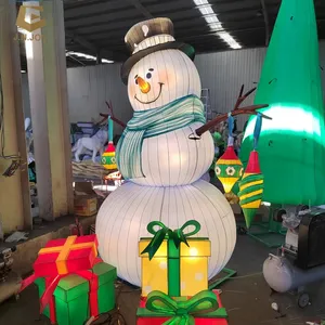 SGLF49 High Quality Customized Snowman Lantern Winter Decor Cartoon Snowman Lantern Festival For Sale