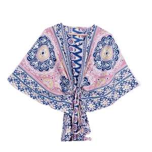 Kaftan en coton fait main le plus vendu pour femme, imprimé floral, écologique, style ample, tenue décontractée d'été, idéal pour se détendre au printemps - Product Image 3