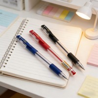 Stylos gel à pointe bille 0,5 mm |   3 couleurs, encre de grande capacité, recharges remplaçables, poignée antidérapante pour l'écriture quotidienne au bureau et à l'école