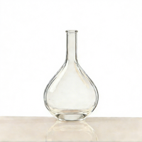 Bouteille de vin en verre transparent vide, personnalisée, de grande capacité, de forme ronde, pour la sérigraphie, pour le rhum, la vodka, le whisky, le brandy