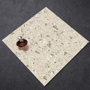 Yüksek kalite ucuz fiyat ev dekorasyon Precast Matted bitmiş Terrazzo fayans için 600*600 Terrazzo yer karosu dükkanı zemini