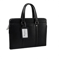 Porte-documents classique de luxe en cuir véritable pour homme de Beena avec fermeture éclair étanche, sac d'affaires durable grande capacité