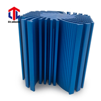 Dissipateur thermique circulaire en aluminium anodisé bleu, profilé extrudé par fraisage CNC, pour LED haute puissance