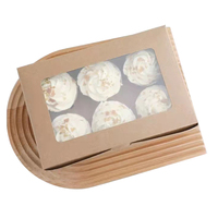 Boîtes d'emballage en papier kraft avec logo personnalisé OEM Boîte à gâteau en carton de cadeau d'anniversaire de qualité alimentaire Fenêtre Avantage UV Matériaux recyclés