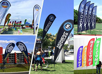 Drapeau de plage plume volante personnalisé avec logo, anti-plis, résistant au vent, durable, pour expositions extérieures, par un fabricant professionnel à prix compétitif