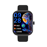 Montre connectée Android carrée, étanche IP68, écran IPS 2,01 pouces, chargeur magnétique sans fil en gel de silice, boîtier en acier, réveil, autonomie 5-10 jours
