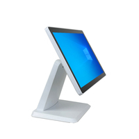 Máquina POS de pantalla táctil completa de 17 pulgadas BLANCA Sistema de puntos de venta todo en uno Caja registradora plegable Pos Business para tienda minorista