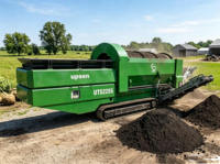 Granulateur à bois mobile compact électrique UTS50 avec tamis rotatif 50-200t/h et roulement de pompe pour la séparation des copeaux de bois et du compost