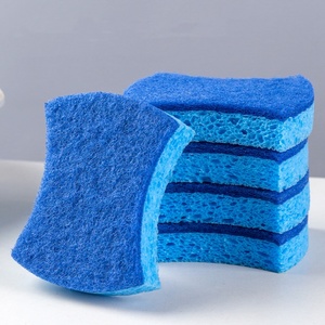 Spons Penggosok Penyerap Air Tinggi Anti Gores untuk Pembersih Dapur, Bantalan Pembersih Pulp Selulosa untuk Cuci Piring dan Penggunaan Rumah Tangga - Product Image 1