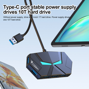 Estación de acoplamiento USB 3,0 de 7 puertos/adaptador divisor USB, transmisión de alta velocidad de 5Gbps, fuente de alimentación PD para ordenador portátil - Product Image 4