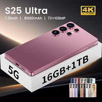 Nuevo Smartphone para Juegos S25 Ultra 5G, Diseño Transfronterizo, Cuatro Núcleos, Doble SIM, Pantalla HD, 108MP, Reconocimiento Facial en Español