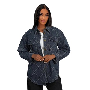 Nouvelle Arrivée 2025 – Chemise en Jean Élégante à Manches Longues pour Femme, Décontractée, Boutonnée, Col Rabattu, Imprimé Designer - Product Image 2
