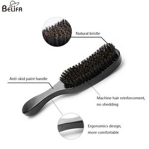 <span class=keywords><strong>Brosse</strong></span> à barbe pour hommes, en bois, poils de sanglier moyen et dure, ondulée, incurvée à 100%, bon marché, 360 - Product Image 3