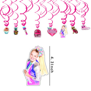 Décorations de fête <span class=keywords><strong>JoJo</strong></span>, fournitures pour fête d'anniversaire <span class=keywords><strong>JoJo</strong></span>, comprenant une bannière, des ballons, un topper pour gâteau et cupcakes, pour filles, thème Siwa. - Product Image 6