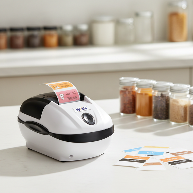 HOP-HL2200 USB+ Thermal Label Printer 56mm Max Paper Size 1D+2D Barcode 203 DPI Digital Shipping Sticker Label Stock