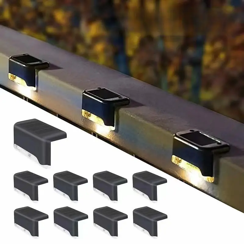 Buiten Waterdichte Tuin Op Zonne-Energie Step Hek Verlichting Tuin Dek Licht Led Trappen Terrasverlichting Trapverlichting Solar Lamp