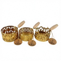 Support à charbon pour chicha en acier inoxydable ajouré, personnalisable en usine, avec poignée en bois, filtres à charbon et bols à charbon