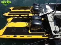 GREEN Plate-forme de sécurité aquatique légère, portable et durable, quai de sauvetage gonflable personnalisé pour bateau