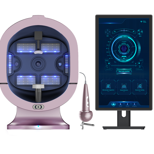 Skin Analyzer 3D AI Facial Scanner Magic Mirror UV Detection Moisture Test Professional Equipment for Spa Home