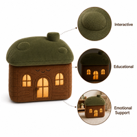 Ours en peluche interactif IA en forme de petite cabane, parlant et éducatif, 100 % polyester, compagnon pour enfants, cadeau