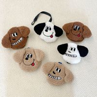 Distributeur de sacs à déjections canines mignon avec fermeture éclair, impression personnalisée, style designer, en peluche, support de sacs à déjections pour laisse de chien